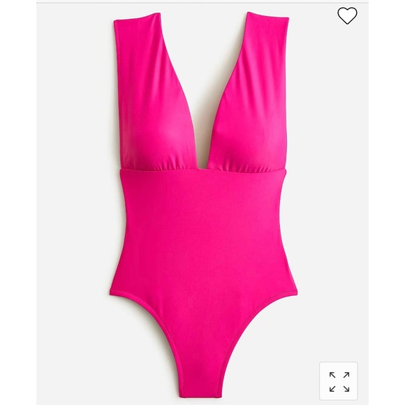 J. Crew Swim J Crew Womens V Neck One Piece Full Coverage Swimsuit